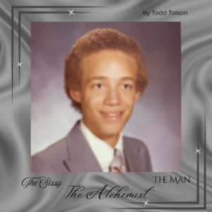 My senior class portrait, sharp in a suit and tie, marking the final chapter of high school.